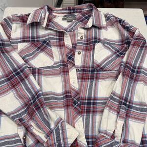 Natural Bass Pro Shop brand women's Red and Blue Plaid Shirt
